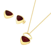 CONJUNTO DOURADO PEDRA STILETTO CABOCHÃO